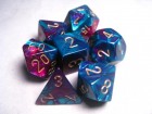 Noppasetti: Chessex Gemini - Polyhedral Purple-Teal/Gold (7)