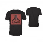 T-Paita: Atari Musta Punaisella Logolla, Miesten (S)
