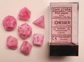Noppasetti: Chessex Vortex - Polyhedral Pink/Gold (7)