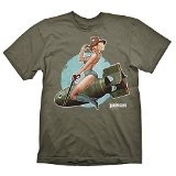 T-paita: Wolfenstein Pinup Girl - Olive (M)