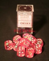 Noppasetti: Chessex Translucent - Pink with Silver (12)