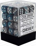 Noppasetti: Chessex Gemini - Steel-Teal/White (36)