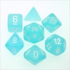 Noppasetti: Chessex Frosted - Polyhedral Teal/White (7)