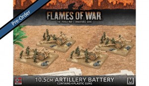 GBX91 Afrika Korp 10.5cm Artillery Battery (Plastic x 4)