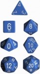 Noppasetti: Chessex Opaque  Polyhedral Light Blue/White (7)