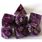 Noppasetti: Chessex Vortex - Polyhedral Purple w/ Gold