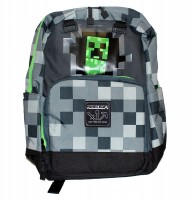 Reppu: Minecraft School Bag (harmaa/vihre)