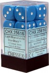 Noppasetti: Chessex Opaque 16mm D6 Light Blue/White (12)