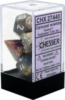 Noppasetti: Chessex Festive  Polyhedral Carousel/White (7)