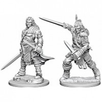 Pathfinder Deep Cuts Unpainted Miniatures: Human Male Fighter (2)