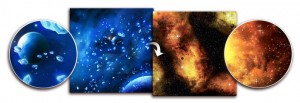BB953 Gaming Mat: Ice Comets/Yellow Space (36\"x36\")