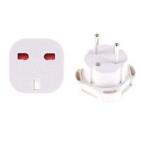 Uk To Euro Plug Adaptor -virtamuunnin (Valkoinen)