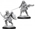 Pathfinder Deep Cuts Unpainted Minis: Half-Elf Female Ranger (2)