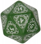 Noppa: D20 Level Counter Dice (Green/White)