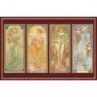 Palapeli: Metallic - Mucha - 4 Seasons (1000pcs)