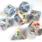 Noppasetti: Chessex Festive  Polyhedral Vibrant/Brown (7)