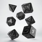 Noppasetti:  Bloodsucker Dice Set black & silver (7)