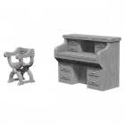 Deep Cuts Unpainted Miniatures: Desk & Chair