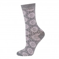 Sukat: Soxo - Colorful Pattern Bamboo Socks Pink (35-40)