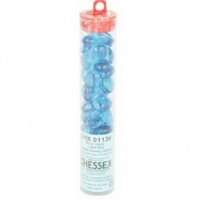 Gaming Counters: Chessex Crystal Light Blue 14cm Tube (40+)