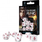 Noppasetti: Classic Runic Dice Set - White & Red (7)