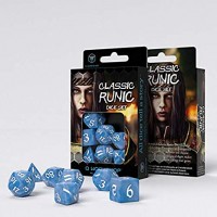 Noppasetti: Classic Runic Dice Set - Glacier & White (7)