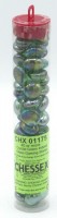 Gaming Counters: Chessex Crystal Green Iridized 14cm Tube (40+)