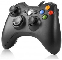 Xbox 360 Langallinen Ohjain (Musta, Tarvike)
