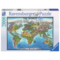 Palapeli: Ravensburger - World Map (2000pcs)