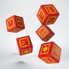 Noppasetti: Orc Battle Dice 5D6 - Red & Yellow (5)