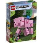 Lego: Minecraft - Bigfig Pig With Baby Zombie