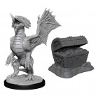 D&D Nolzur's Marvelous Unpainted Minis: Bronze Dragon Wyrmling & Treasure Case