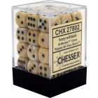 Chessex: Signature 12mm D6 Marble Ivory/Black (36 Dice)