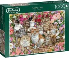 Palapeli: Puzzle Falcon - Floral Cats (1000pcs)