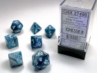 Noppasetti: Chessex Gemini - Polyhedral Slate/White (7)