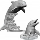 Deep Cuts Unpainted Miniatures: Dolphins (2)