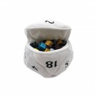 Noppapussi: D20 Plush Dice Bag (White)