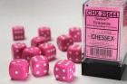 Noppasetti: Chessex Opaque D6 Pink/White (12)