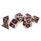 Noppasetti: Metal Dice - Copper & Black (7)