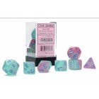 Noppasetti: Chessex Polyhedral Gel Green-Pink/blue Luminary (7)