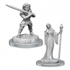 Critical Role Unpainted Miniatures: Human Wizard & Halfling Holy Warrior (2)