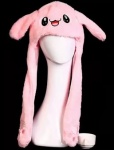 Pipo: Cute Bunny Beanie With Moving Ears And Led Lights (Pink)