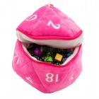 Noppapussi: D20 Plush Dice Bag (Hot Pink)