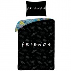 Pussilakanasetti: Friends - Black/Colorful Reversible Single (140x200cm)