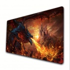 Pelimatto: Fire Dragon and Castle (60x35cm)