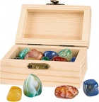 Aarrearkku: Pirate Tresure Chest with 24 Real Minerals (9cm)