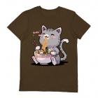 T-paita: Threadless - Kawaii Neko Cat (Brown) (S)
