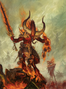 Herald Of Tzeentch On Burning Chariot