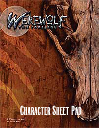 Werewolf the Forsaken Character Sheet Pad