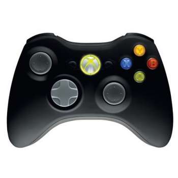 Xbox 360 langaton ohjain (musta) (kytetty)